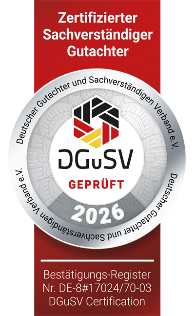 DGuSV geprüft 2026 – Zertifizierter Sachverständiger Gutachter