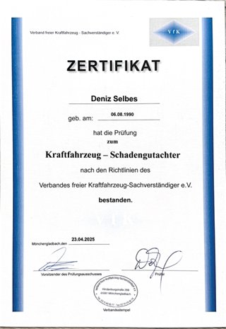 Zertifikat Vorschau