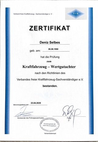 Zertifikat Vorschau